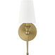 None Wall Sconce Wall Light in Vintage Brass